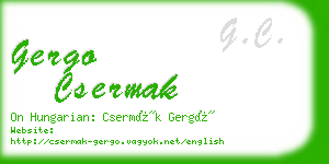 gergo csermak business card